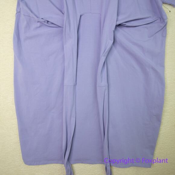 New! ELOQUII Women's Plus Size Cross Front Flutter Sleeve Dress purple, 26 - Picture 4 of 12